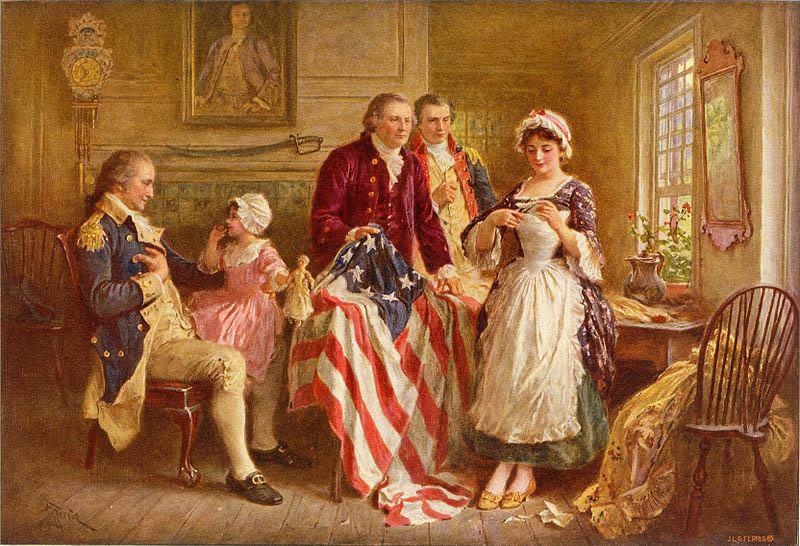 Jean Leon Gerome Ferris Betsy Ross 1777 France oil painting art